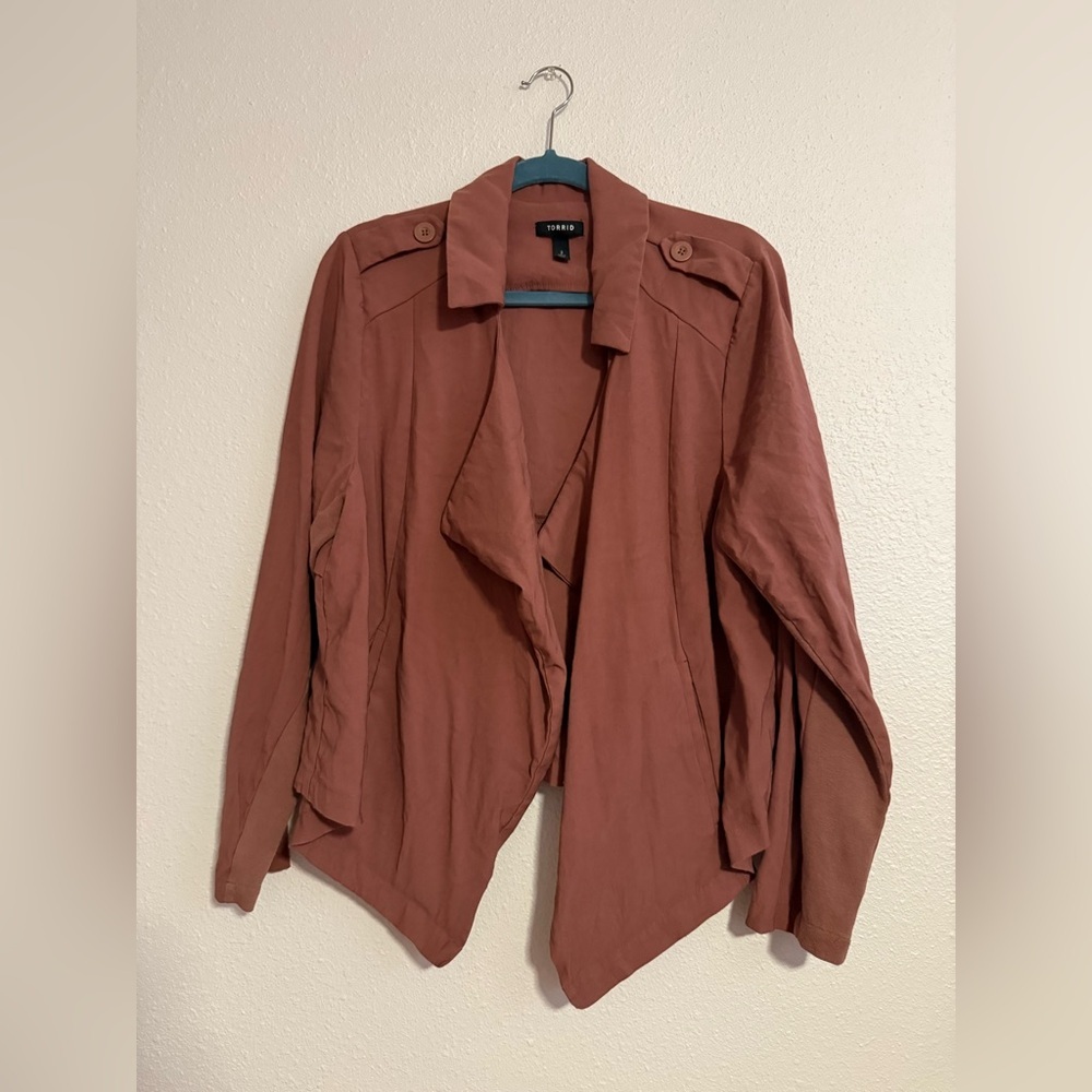 Torrid Twill Drape Front Jacket - image 2
